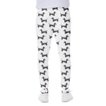 Black And White Dachshund Pattern Print Scuba Joggers