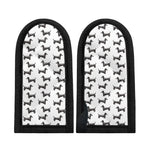 Black And White Dachshund Pattern Print Skillet Handle Cover