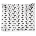 Black And White Dachshund Pattern Print Tapestry