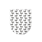 Black And White Dachshund Pattern Print Toilet Lid Cover