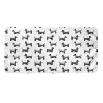 Black And White Dachshund Pattern Print Towel