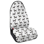 Black And White Dachshund Pattern Print Waterproof Car Seat Cover
