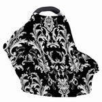 Black And White Damask Pattern Print Baby Seat Cover