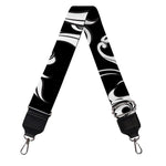 Black And White Damask Pattern Print Bag Strap