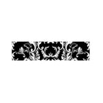 Black And White Damask Pattern Print Bed Runner