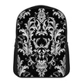 Black And White Damask Pattern Print Casual Backpack