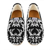 Black And White Damask Pattern Print Casual Shoes