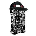 Black And White Damask Pattern Print Double Neoprene Wine Tote