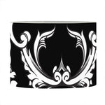 Black And White Damask Pattern Print Drum Lamp Shade