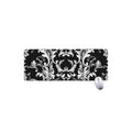 Black And White Damask Pattern Print Extended Mouse Pad