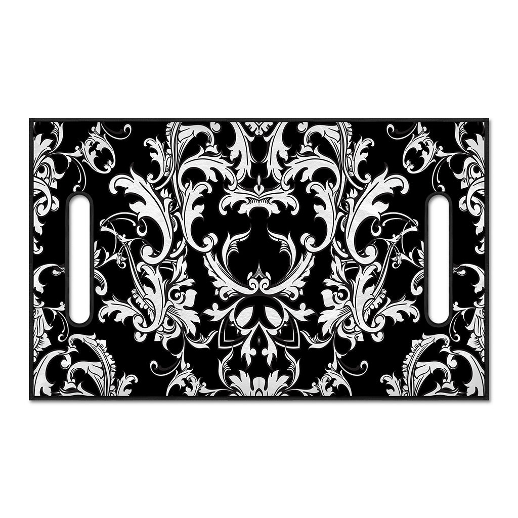 Black And White Damask Pattern Print Golf Cart Seat Cover