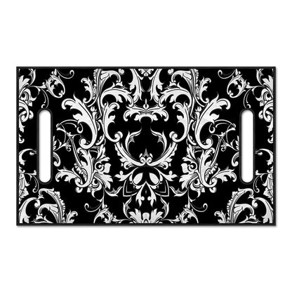 Black And White Damask Pattern Print Golf Cart Seat Cover