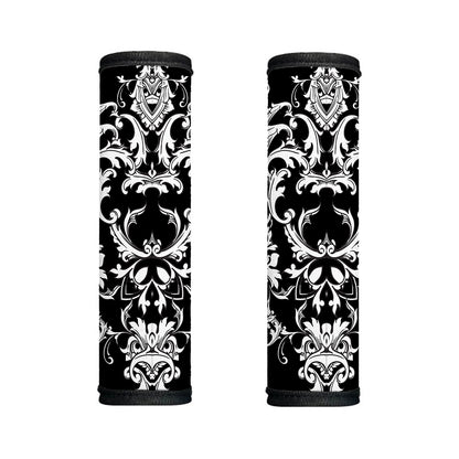 Black And White Damask Pattern Print Handle Covers