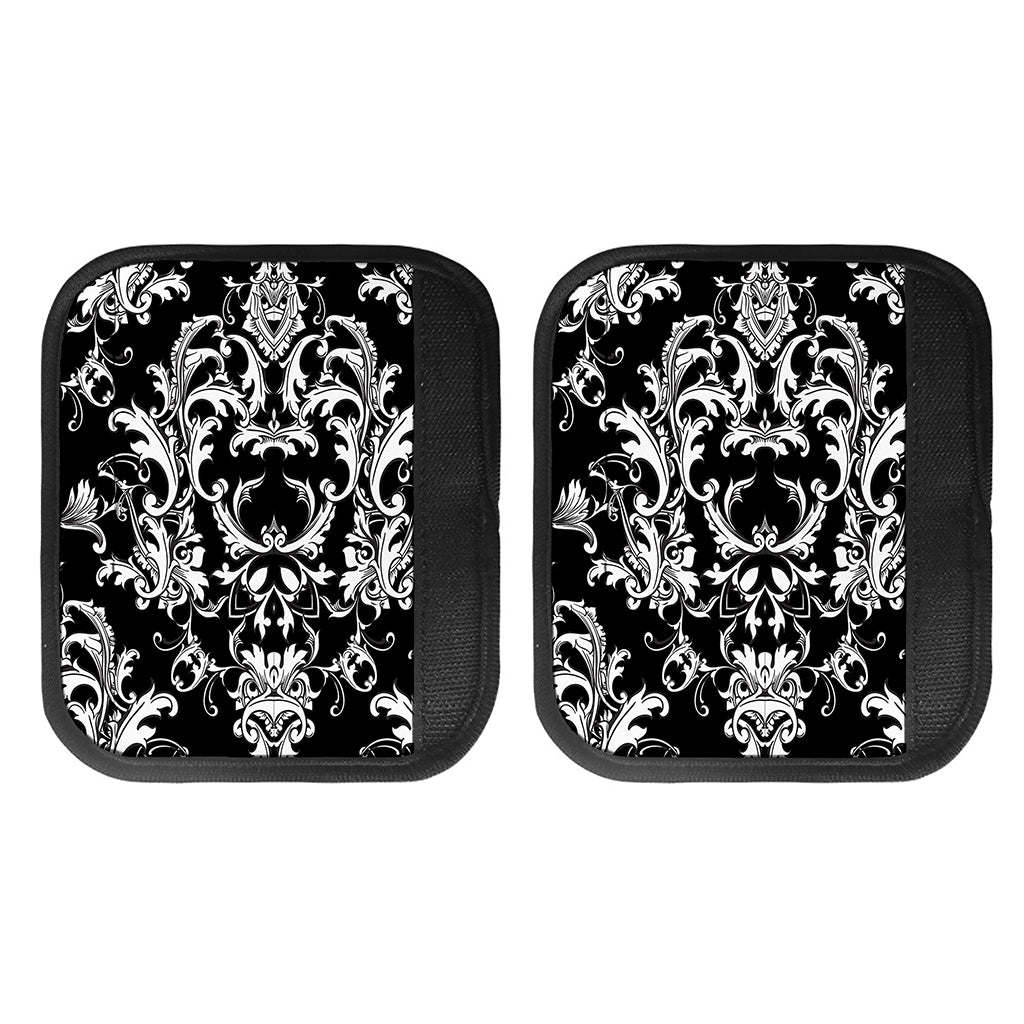 Black And White Damask Pattern Print Handle Covers