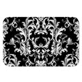 Black And White Damask Pattern Print Indoor Door Mat