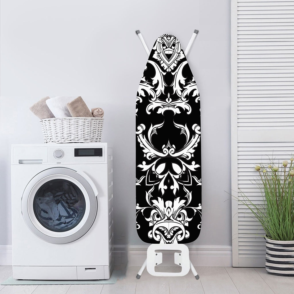 Black And White Damask Pattern Print Ironing Board Cover