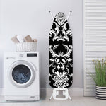 Black And White Damask Pattern Print Ironing Board Cover