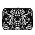 Black And White Damask Pattern Print Laptop Sleeve
