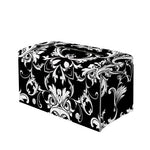 Black And White Damask Pattern Print Leather Tissue Box Cover