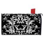 Black And White Damask Pattern Print Mailbox Cover