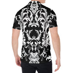 Black And White Damask Pattern Print Men's Shirt