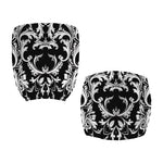 Black And White Damask Pattern Print Office Chair Cover