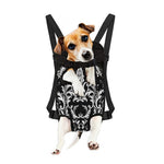 Black And White Damask Pattern Print Pet Carrier Backpack