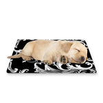 Black And White Damask Pattern Print Pet Cooling Mat Cover