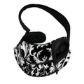 Black And White Damask Pattern Print Pet Sling Carrier