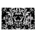 Black And White Damask Pattern Print Placemat