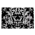 Black And White Damask Pattern Print Placemat