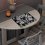 Black And White Damask Pattern Print Placemat