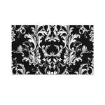Black And White Damask Pattern Print Polyester Flag