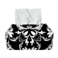 Black And White Damask Pattern Print Rectangle Tissue Box Cover