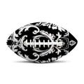 Black And White Damask Pattern Print Rugby Ball