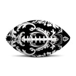 Black And White Damask Pattern Print Rugby Ball