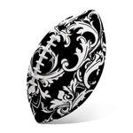 Black And White Damask Pattern Print Rugby Ball