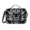 Black And White Damask Pattern Print Shoulder Strap Bible Bag