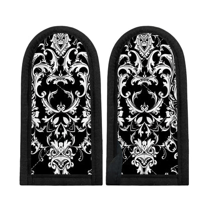 Black And White Damask Pattern Print Skillet Handle Cover