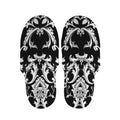 Black And White Damask Pattern Print Slippers