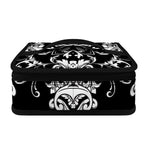 Black And White Damask Pattern Print Small Lunch Bag