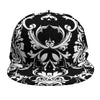 Black And White Damask Pattern Print Snapback Cap