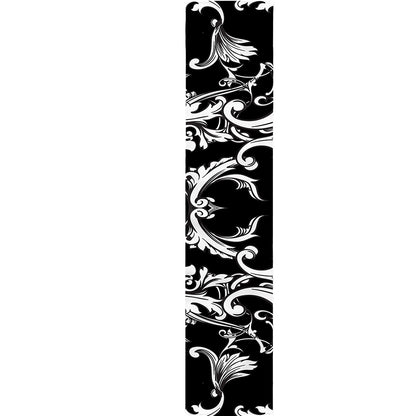 Black And White Damask Pattern Print Table Runner