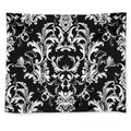 Black And White Damask Pattern Print Tapestry