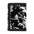 Black And White Damask Pattern Print Trifold Wallet