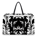 Black And White Damask Pattern Print Utility Tote Bag