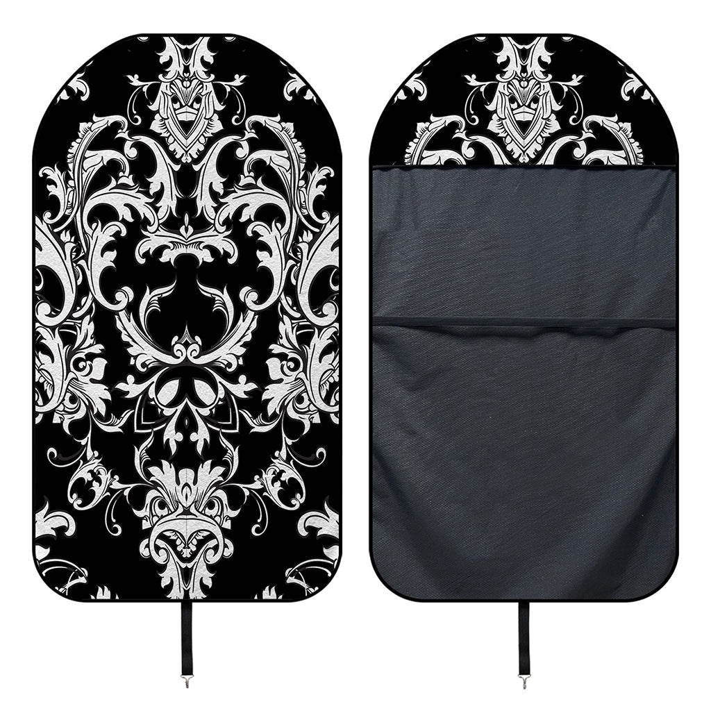 Black And White Damask Pattern Print Waterproof Car Seat Cover