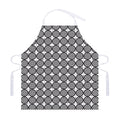 Black And White Dartboard Pattern Print Adjustable Apron
