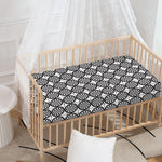 Black And White Dartboard Pattern Print Baby Crib Sheet