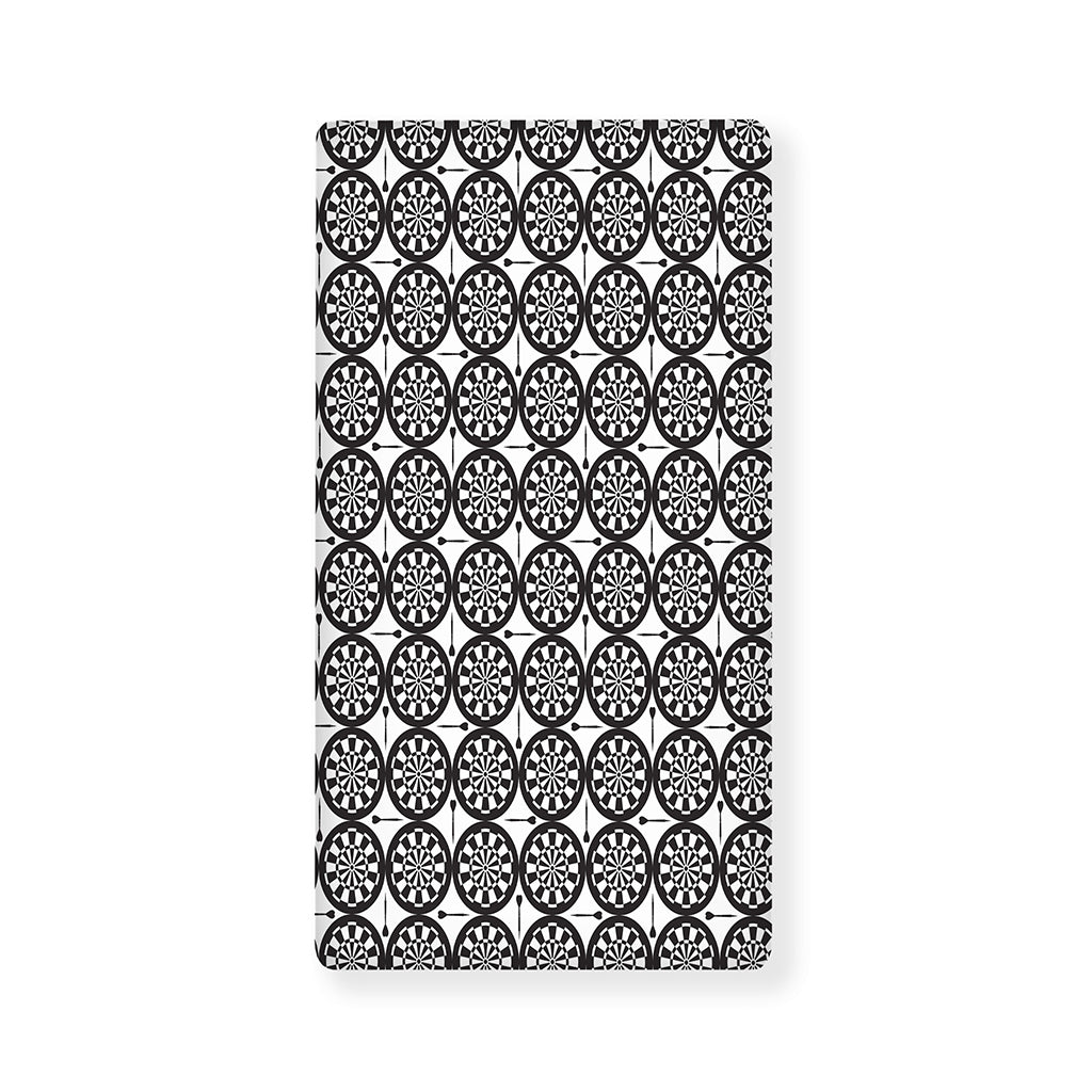 Black And White Dartboard Pattern Print Baby Crib Sheet
